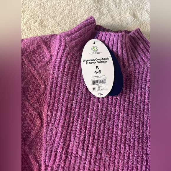 Scoop NYC Purple Cowl Neck Sweater - Picture 7 of 8
